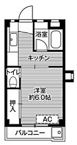 2階 / 1K / 22.68㎡