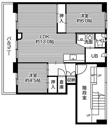 ビレッジハウスおさつ1号棟_間取り_0