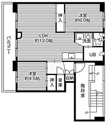ビレッジハウス札苗2号棟 3DKの間取図画像