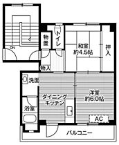 4階 / 2DK / 38.06㎡