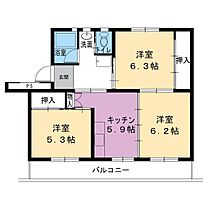 4階 / 3DK / 53.96㎡
