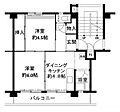鳴滝団地11号棟3階2.4万円