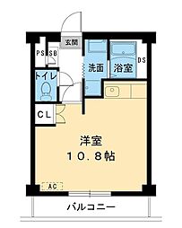ビレッジハウス沼小柳4号棟 ワンルームの間取図画像