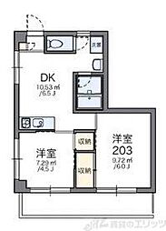 レオパレス康徳ハイツ 11SDKの間取図画像
