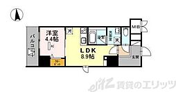 グランセジュール江坂パーカー江坂ビル 1LDKの間取図画像