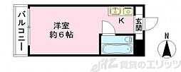シモールハイツ ワンルームの間取図画像
