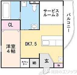 LA・PORTE 1SLDKの間取図画像