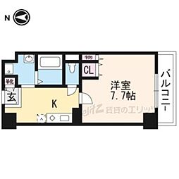 シャンピアコート茨木 1Kの間取図画像
