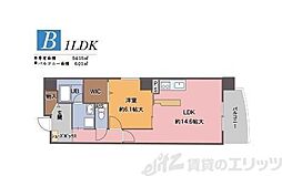 ロイヤルグランデ吹田 1LDKの間取図画像