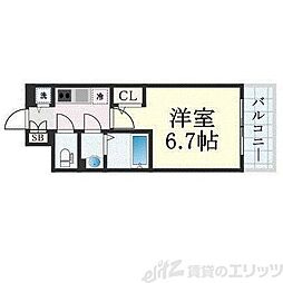 エスリードザ・グラン大阪ノース 10階1Kの間取り