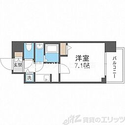 S-RESIDENCE天満Gracis 2階1Kの間取り