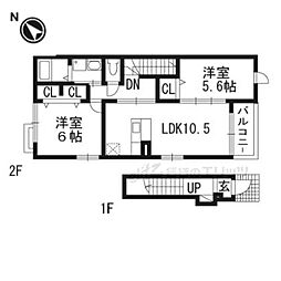 グッドリバーB 2LDKの間取図画像