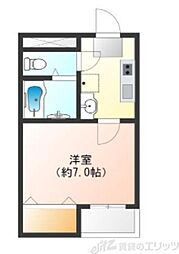 REBANGA江坂AP 1Kの間取図画像