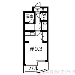 サンロワール江坂 ワンルームの間取図画像