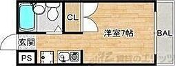 田中ハイツ ワンルームの間取図画像