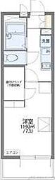 レオパレスイーズプレイス 1Kの間取図画像
