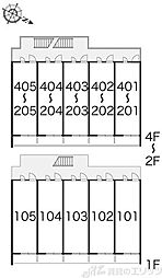 レオパレスイーズプレイス 1Kの間取図画像