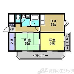 ピアシティ21 2DKの間取図画像
