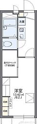 レオパレスフローラ須賀 1Kの間取図画像