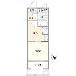 ライオンズマンション江古田第5 1DKの間取図画像