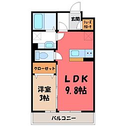 フローラ 1LDKの間取図画像