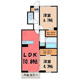 Casa Hila 2LDKの間取図画像