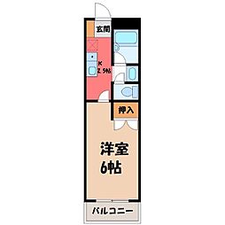 ラポール16 1Kの間取図画像