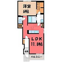 ソルヴェーグほの 1LDKの間取図画像