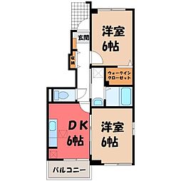 デスパシオ2B 2DKの間取図画像
