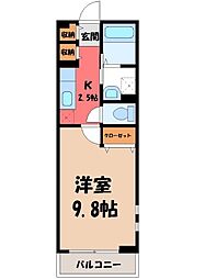 ネオブローテ 1Kの間取図画像