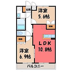 ラフィエスタ 2LDKの間取図画像