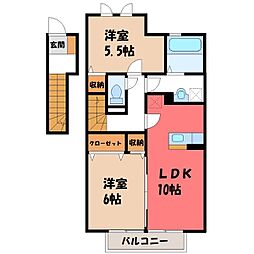 サンクレスト 2LDKの間取図画像