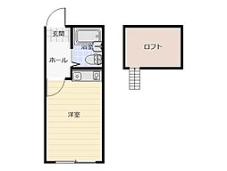 グレースハイム朝霞 ワンルームの間取図画像