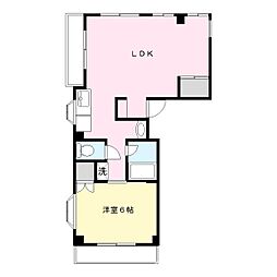 マンションクレール 1LDKの間取図画像