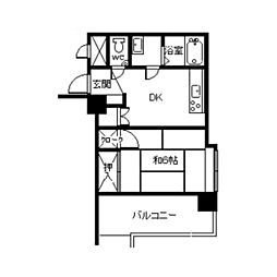 別府駅前ダイカンプラザ 1DKの間取図画像
