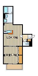 グリシーヌ石神井公園 1LDKの間取図画像