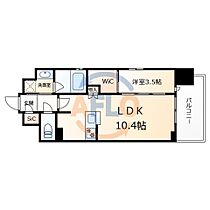 ソルティア大阪同心  ｜ 大阪府大阪市北区同心2丁目（賃貸マンション1LDK・14階・36.52㎡） その2