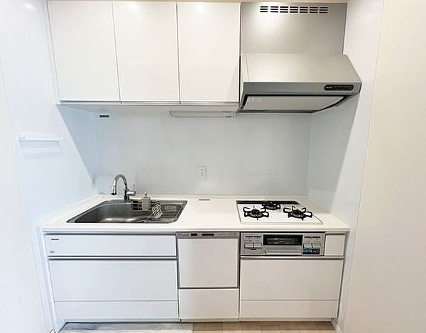 カウンターキッチン付き。調理の導線に配慮した使い勝手のよいレイアウトです。ビルトイン食洗器付きで、家事の時短、節水ができます。