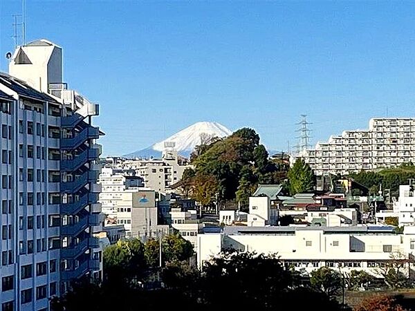 晴れた日にはバルコニーから富士山を望むことができます。
