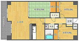 アビタシオン橋本2 3LDKの間取図画像