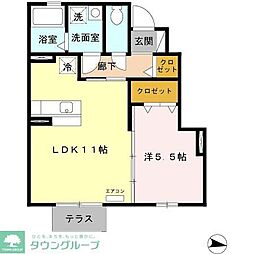 ヴェルドミールc 1LDKの間取図画像