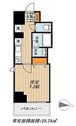 クレストコート志村坂上 1Kの間取図画像