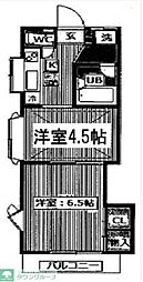 ラヴィ一越 2Kの間取図画像