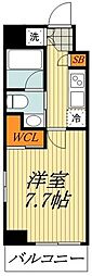 エヌステージ板橋本町アジールコート 1Kの間取図画像