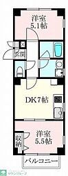 サンヒルズ大泉学園 2DKの間取図画像