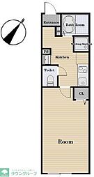 リリア成増 1Kの間取図画像