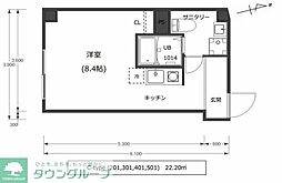 ウィズ高島平 ワンルームの間取図画像