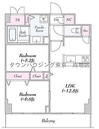 ロイジェント志村坂上 2LDKの間取図画像