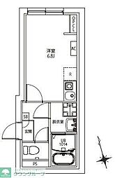 CITY WALK 志村三丁目 ワンルームの間取図画像