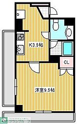 アデッソ志村ユニフォートデザイン 1Kの間取図画像